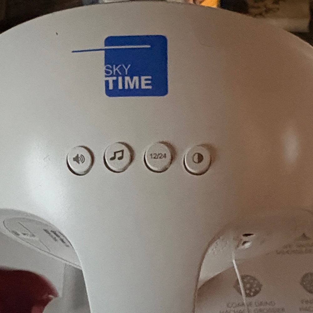 Sky Time White Alarm Clock